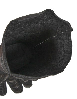 Lot 389 - A pair of Carol Christian Poell men's black leather long gloves, 2000s