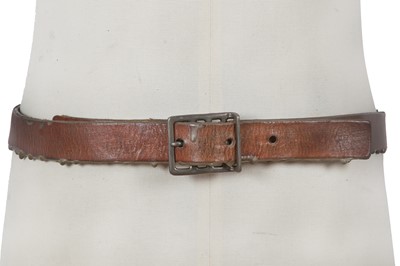 Lot 386 - A Carol Christian Poell men's brown leather drip 'SAFE' belt, 2000s