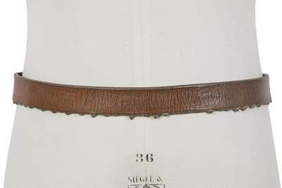 Lot 386 - A Carol Christian Poell men's brown leather drip 'SAFE' belt, 2000s