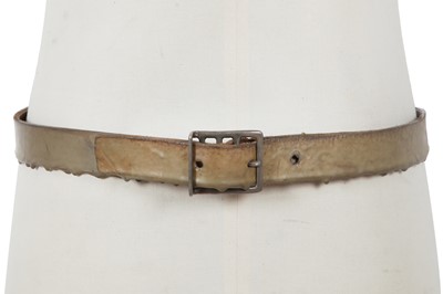 Lot 386 - A Carol Christian Poell men's brown leather drip 'SAFE' belt, 2000s