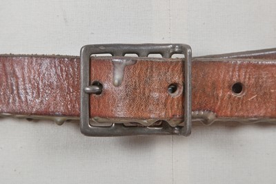 Lot 386 - A Carol Christian Poell men's brown leather drip 'SAFE' belt, 2000s