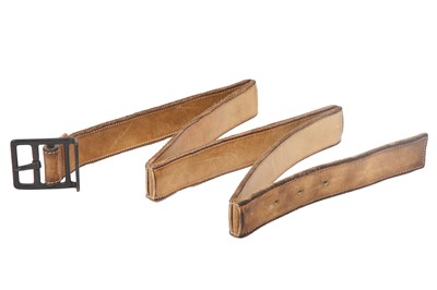 Lot 385 - A Carol Christian Poell men's beige leather folded belt, 2000s