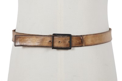 Lot 385 - A Carol Christian Poell men's beige leather folded belt, 2000s
