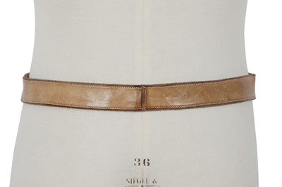 Lot 385 - A Carol Christian Poell men's beige leather folded belt, 2000s