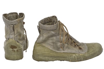 Lot 395 - A pair of Carol Christian Poell men's garment-dyed light grey 'no seam' drip rubber sneakers, 2000s