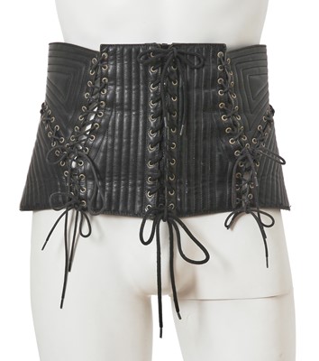 Lot 502 - A Jean Paul Gaultier men's leather corset, probably ‘Les Pieds nickelés’ collection, Autumn-Winter 1990-91