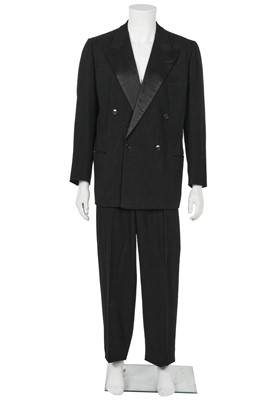 Lot 585 - Charles Boyer's bespoke José Tailor wool and satin tuxedo, 1940s