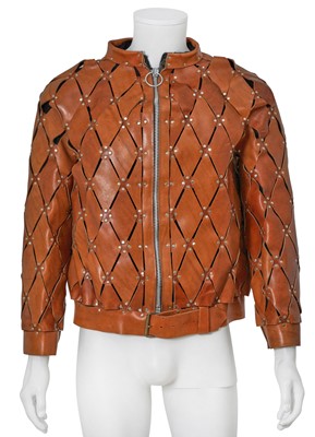 Lot 581 - A rare Paco Rabanne men's leather jacket, circa 1966