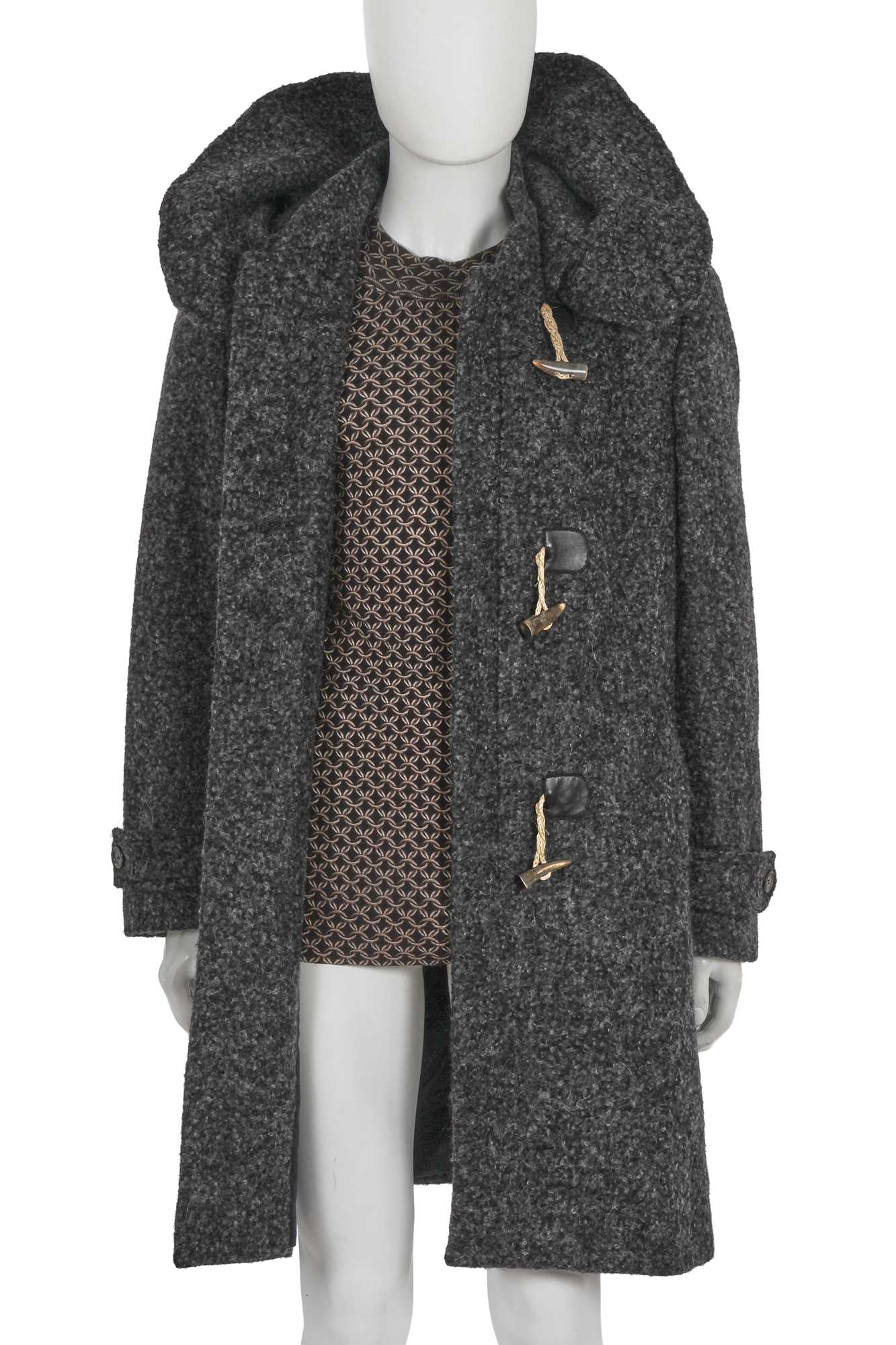 Lot 316 - An Alexander McQueen men's duffle coat and sweater ensemble, 2010-11