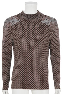 Lot 316 - An Alexander McQueen men's duffle coat and sweater ensemble, 2010-11