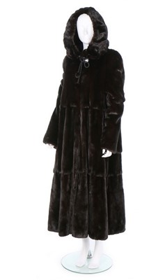 Lot 19 - A fine Mendle reversible black mink coat,...