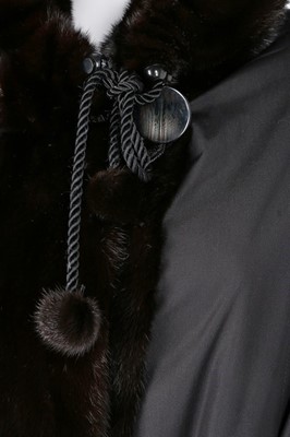 Lot 19 - A fine Mendle reversible black mink coat,...