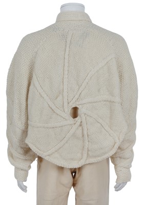 Lot 521 - A rare and interesting Richard Torry men's ivory wool ensemble, 1980s