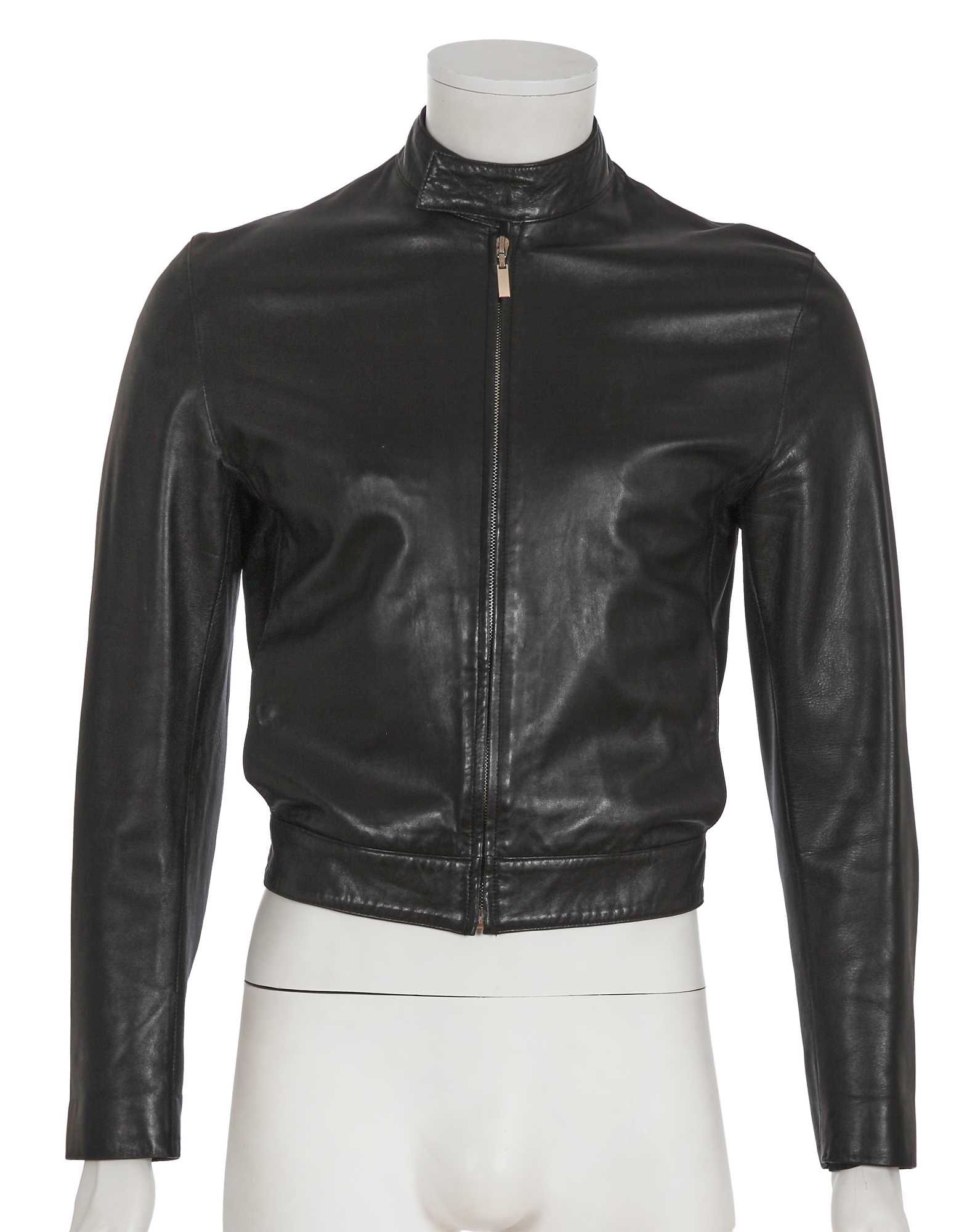 Lot 310 - An Yves Saint Laurent by Hedi Slimane men's black leather Café racer jacket, circa 1999