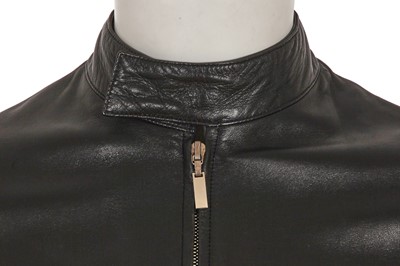 Lot 310 - An Yves Saint Laurent by Hedi Slimane men's black leather Café racer jacket, circa 1999