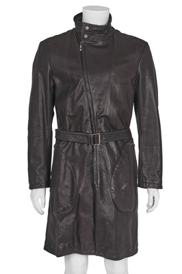 Lot 517 - A Ruffo men's leather coat, 1980s