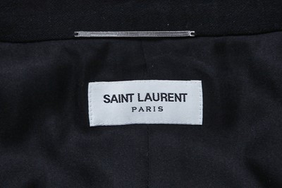 Lot 300 - A Saint Laurent by Anthony Vaccarello men's black grain de poudre safari jacket, 2022