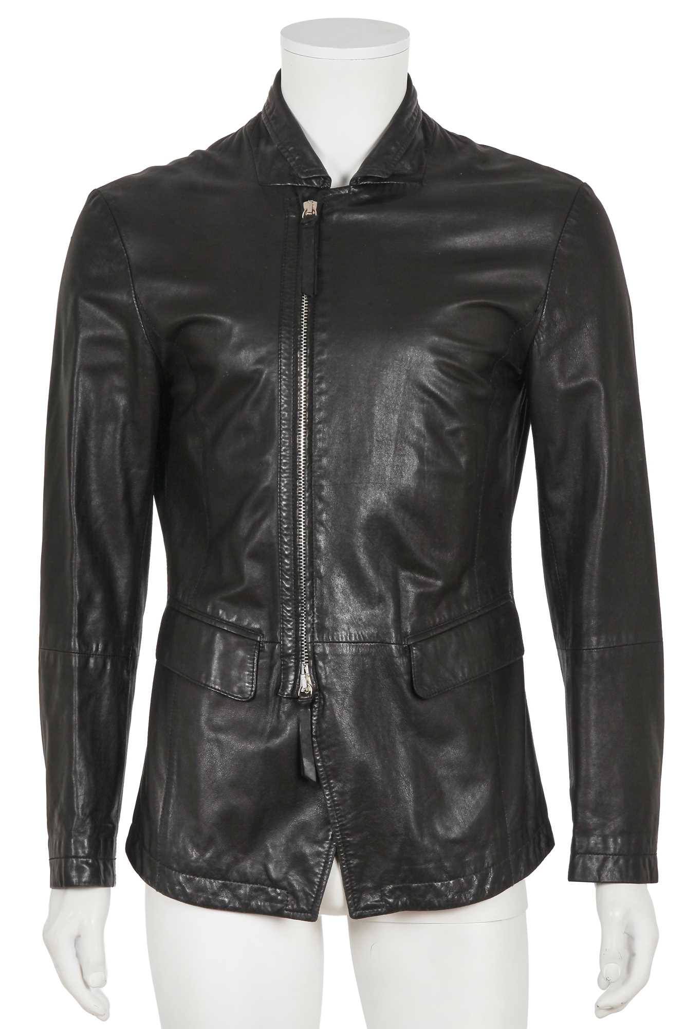Lot 311 - An Armani men's black lambskin jacket, circa 2010