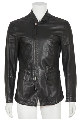 Lot 311 - An Armani men's black lambskin jacket, circa 2010