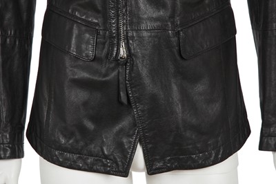 Lot 311 - An Armani men's black lambskin jacket, circa 2010