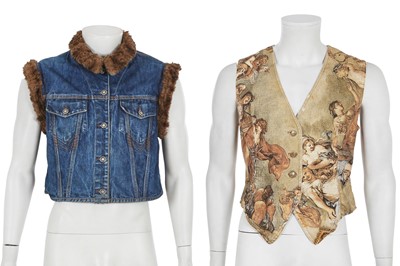 Lot 498 - Two men's waistcoats by Roberto Cavalli and Jean Paul Gaultier, mid-1990s