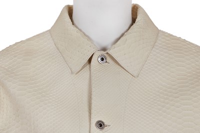 Lot 314 - A Roberto Cavalli men's ivory snakeskin jacket, 2010s