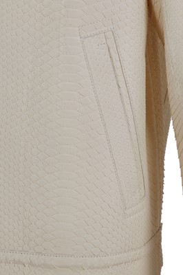 Lot 314 - A Roberto Cavalli men's ivory snakeskin jacket, 2010s