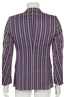Lot 318 - An Alexander McQueen men's striped silk-blend blazer, 2006