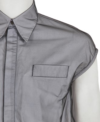 Lot 320 - An Alexander McQueen men's mesh and cotton top, circa 1997-98