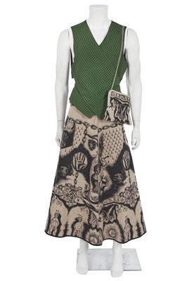 Lot 495 - A Jean Paul Gaultier men's wool and crêpe ensemble, 'Le Grand Voyage/Arbullboud’deville' collection, Autumn-Winter 1994-95