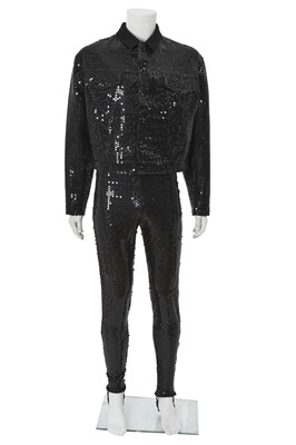 Lot 506 - A Jean Paul Gaultier black sequinned ensemble, ‘Fantômas/elles entre elles' collection, Autumn-Winter 1989-90