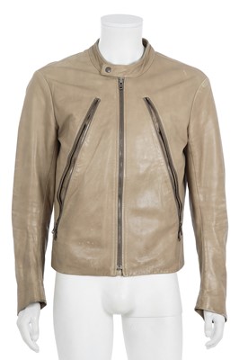 Lot 323 - A Maison Martin Margiela men's beige leather jacket, Spring-Summer 2008