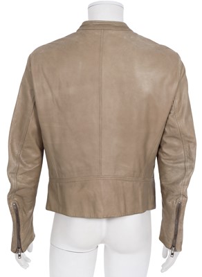 Lot 323 - A Maison Martin Margiela men's beige leather jacket, Spring-Summer 2008
