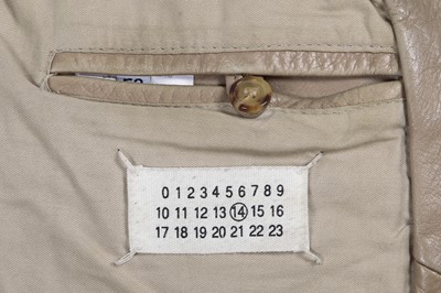 Lot 323 - A Maison Martin Margiela men's beige leather jacket, Spring-Summer 2008
