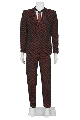 Lot 548 - An Antony Price men's flocked silk suit, Autumn-Winter 1984-85