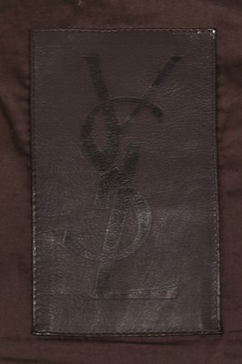 Lot 308 - An Yves Saint Laurent by Stefano Pilati men's brown leather and rabbit fur puffer coat, circa 2006