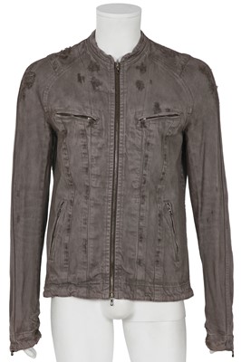 Lot 407 - A Julius men's distressed grey cotton jacket, Spring-Summer 2009