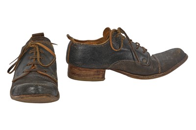 Lot 467 - A pair of Paul Harnden x Comme des Garçons brown leather Derby shoes, 2010s