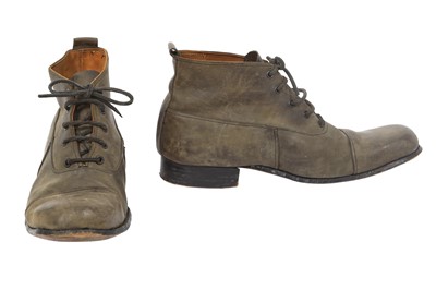 Lot 463 - A pair of Paul Harnden men's brown-grey leather boots, 2000s-2010s