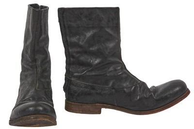 Lot 438 - A pair of A Diciannoveventitre (A1923) men's black leather boots, Autumn-Winter 2010-11