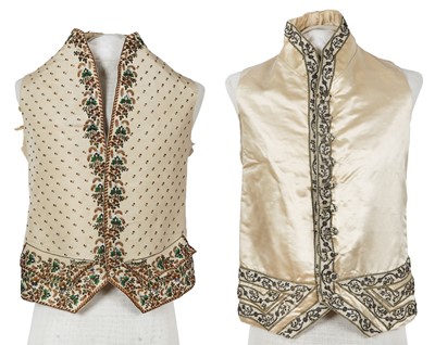 Lot 589 - Two gentlemen's waistcoats, late 18th to early 19th century