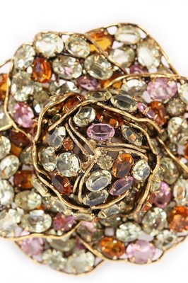 Lot 59 - Two large Iradj Moini flower brooches, 1990s,...