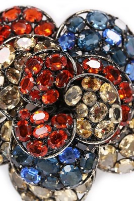 Lot 59 - Two large Iradj Moini flower brooches, 1990s,...