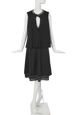 Lot 228 - A Junya Watanabe/Comme des Garçons rhinestone-encrusted black crêpe ensemble, Spring-Summer 2001