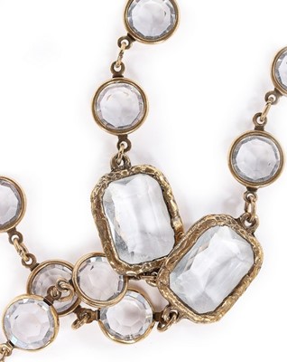 Lot 47 - A Chanel clear glass sautoir, 1981, signed and...