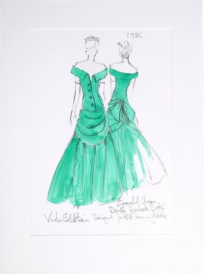 Lot 370 - Victor Edelstein sketch of Princess Diana's...