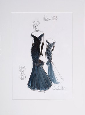 Lot 373 - Victor Edelstein sketch of Princess Diana's...