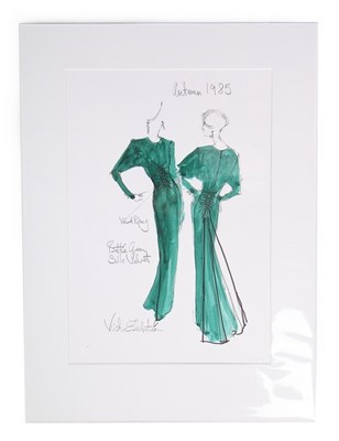 Lot 369 - Victor Edelstein sketch of Princess Diana's...