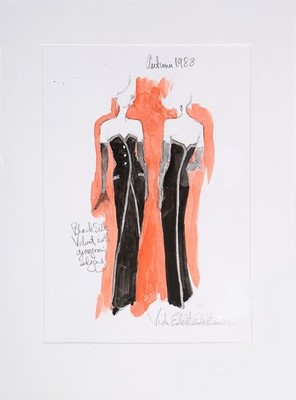 Lot 368 - Victor Edelstein sketch of Princess Diana's...