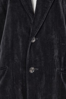 Lot 85 - A Comme des Garçons outsized black velvet blazer, probably ‘Gloves, Skirts, Quilted Big Coats’ collection, Autumn-Winter 1983-84
